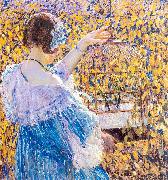 Frieseke, Frederick Carl The Birdcage oil painting